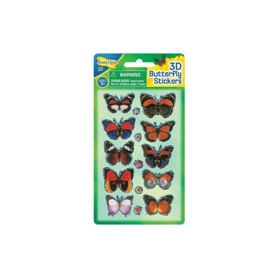 Vlinder 3d stickers rood